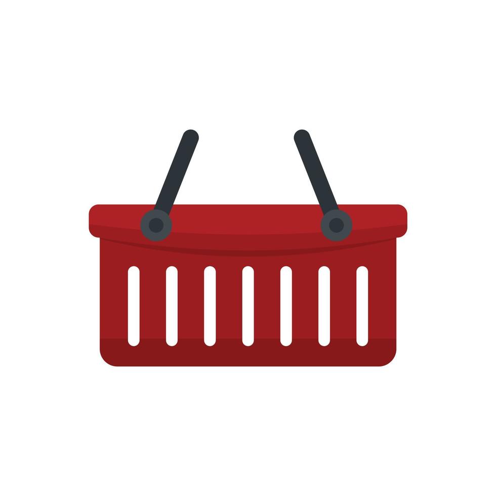 Family shop basket icon flat isolated vector