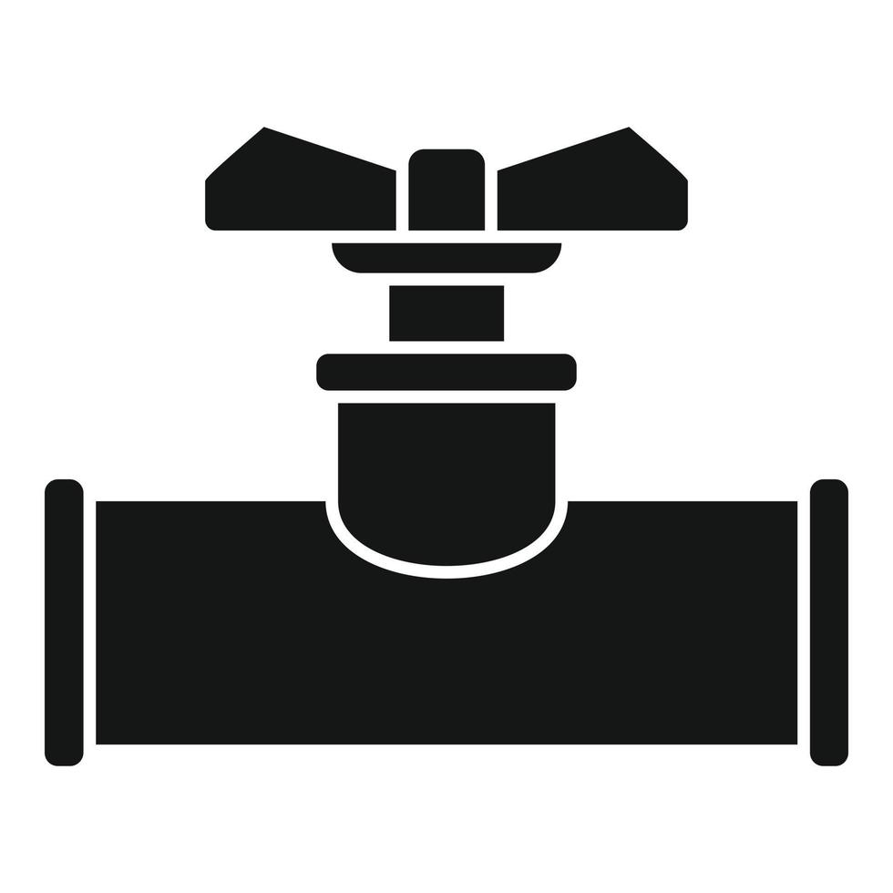 Round faucet icon simple vector. Water pipeline vector