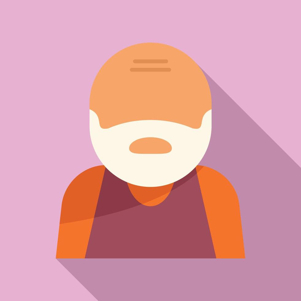 Old father icon flat vector. Adult life vector