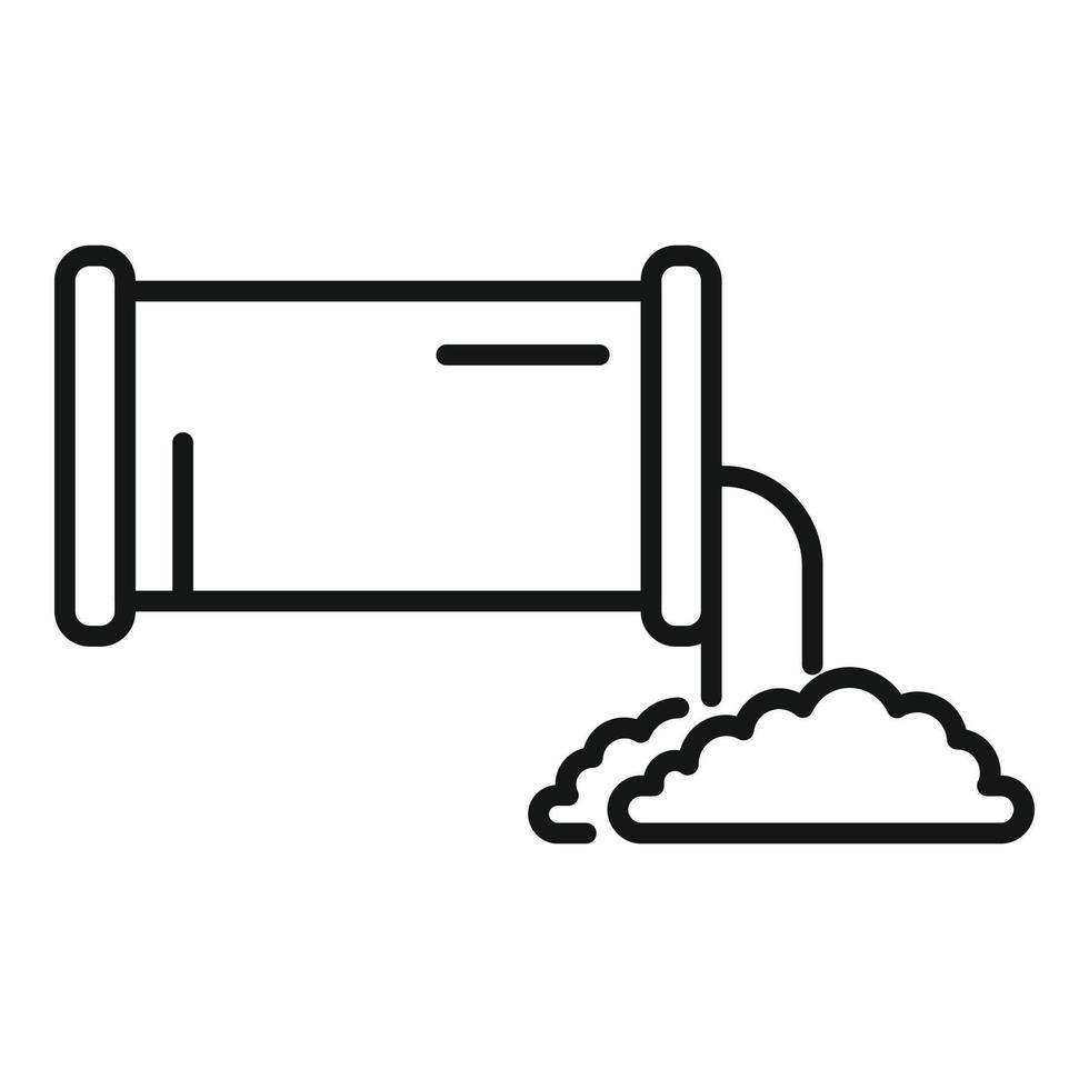 Drain pipe icon outline vector. Sewerage water vector