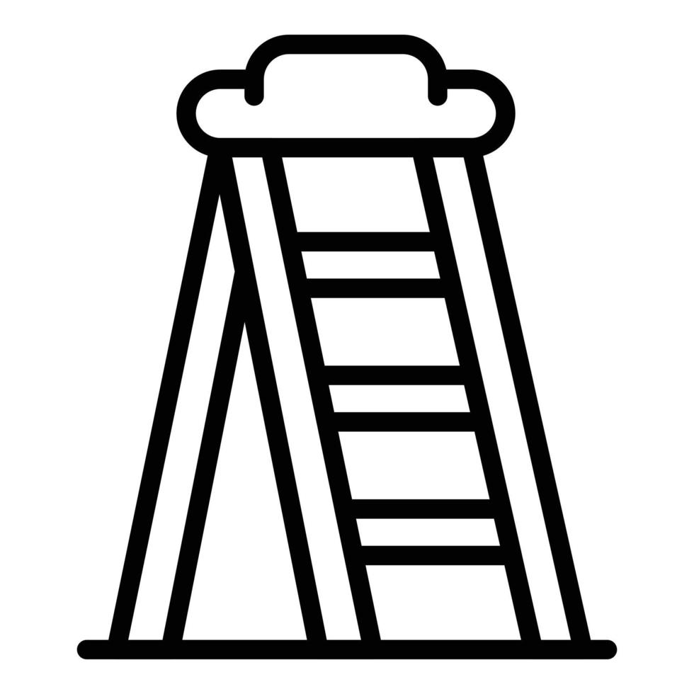 Remodeling ladder icon outline vector. Wall remodel vector