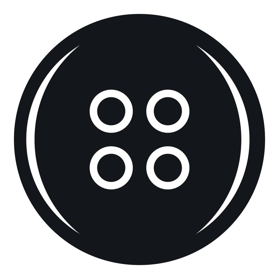 Plastic button icon, simple style vector