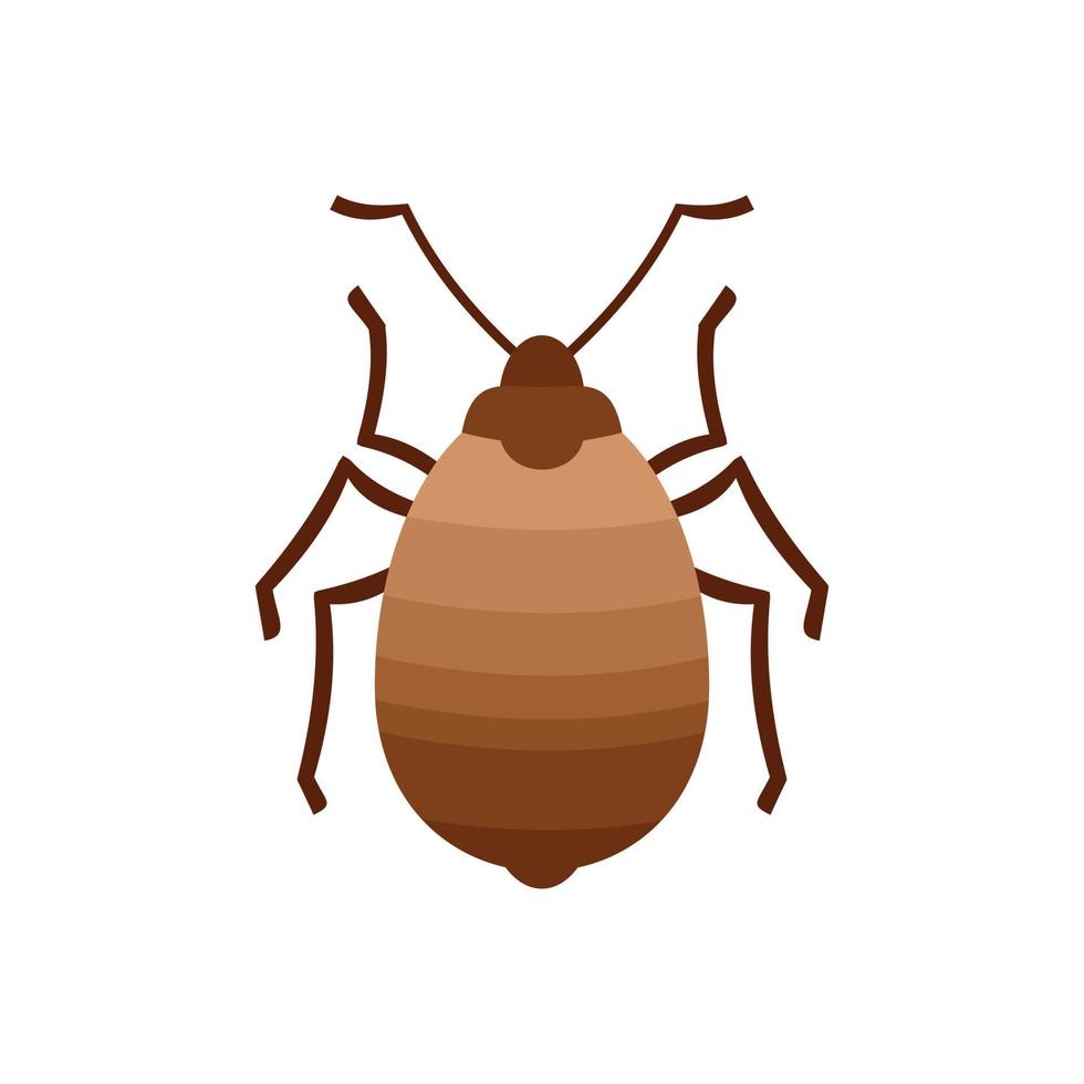 Bug insect icon flat isolated vector
