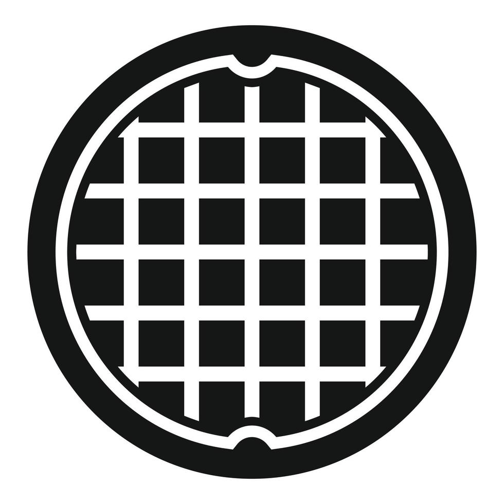 Sidewalk manhole icon simple vector. City road vector