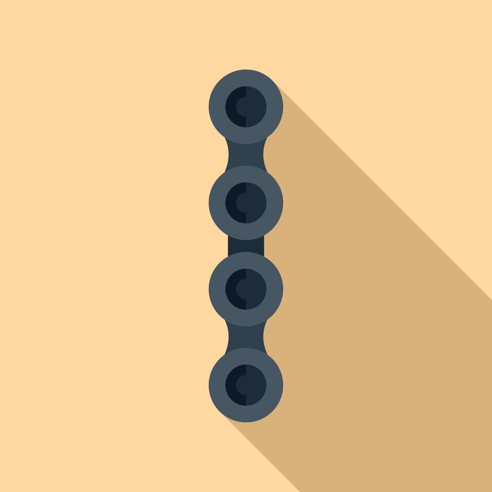 Chain icon flat vector. Web strength vector