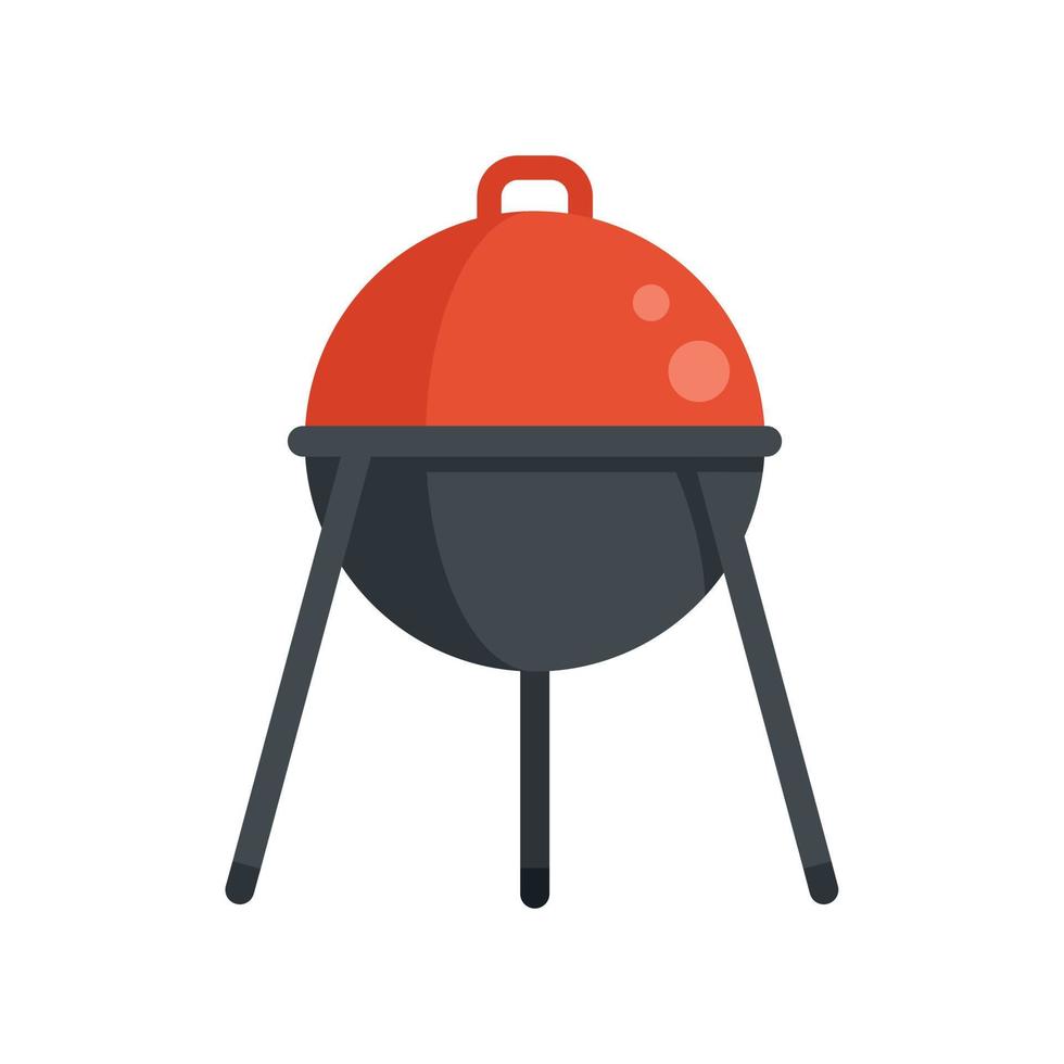 Bbq equipment icon flat isolated vector