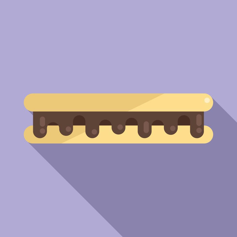 Chocolate cookie icon flat vector. Cocoa jar vector