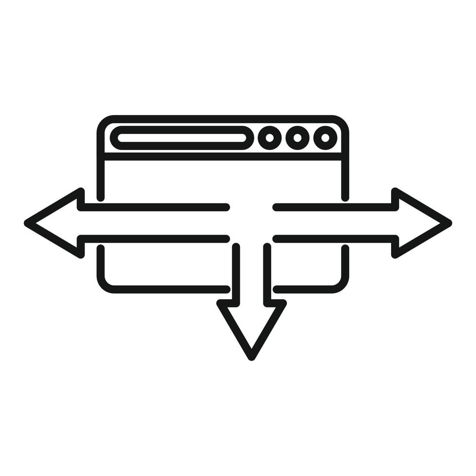 Web solution icon outline vector. Success opportunity vector