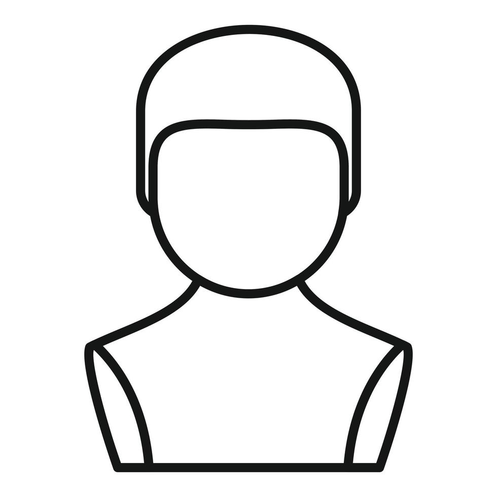 Style wig icon outline vector. Fashion head vector