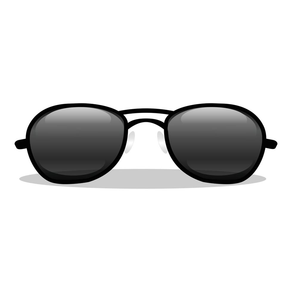 vector de dibujos animados de icono de gafas de policía. gafas de sol de oficial