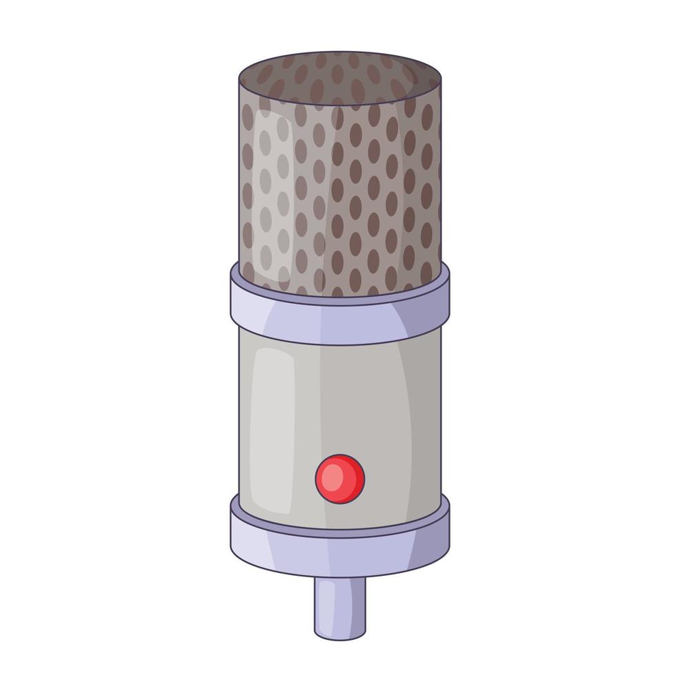Studio microphone icon, cartoon style vector