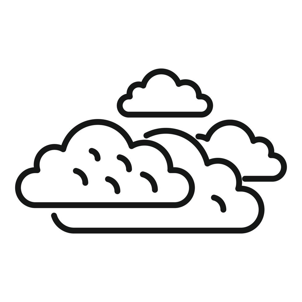 Cloud sky icon outline vector. Forecast sunny vector