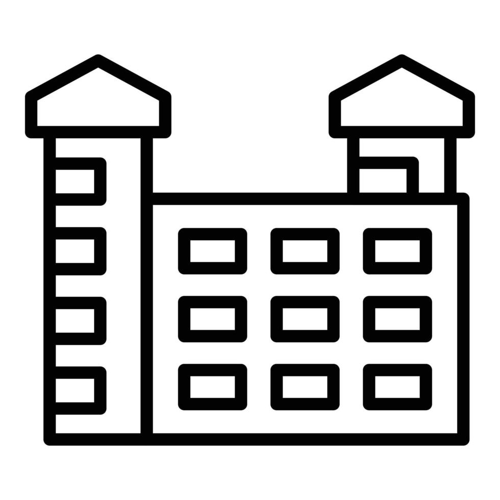 Slovakia building icon outline vector. Slovak castle vector