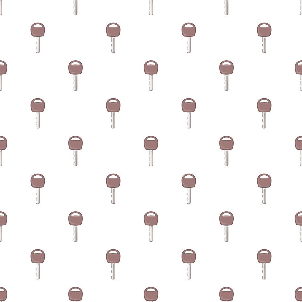 Car key pattern, cartoon style vector