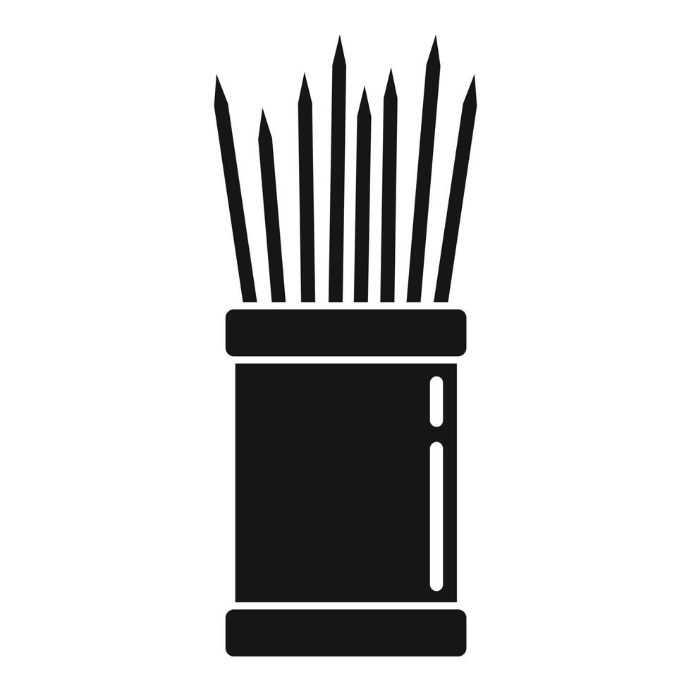 Food toothpick box icon simple vector. Tooth stick vector