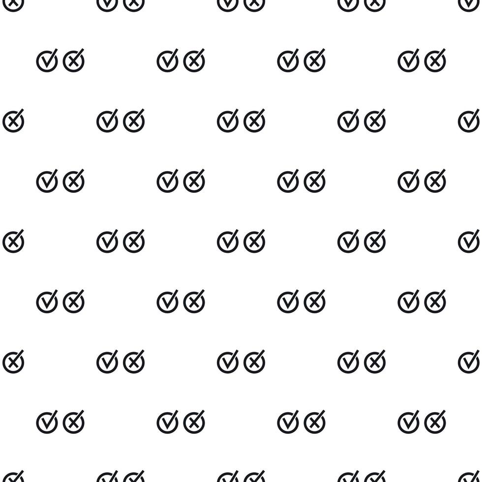 Circle symbols yes and no buttons pattern vector