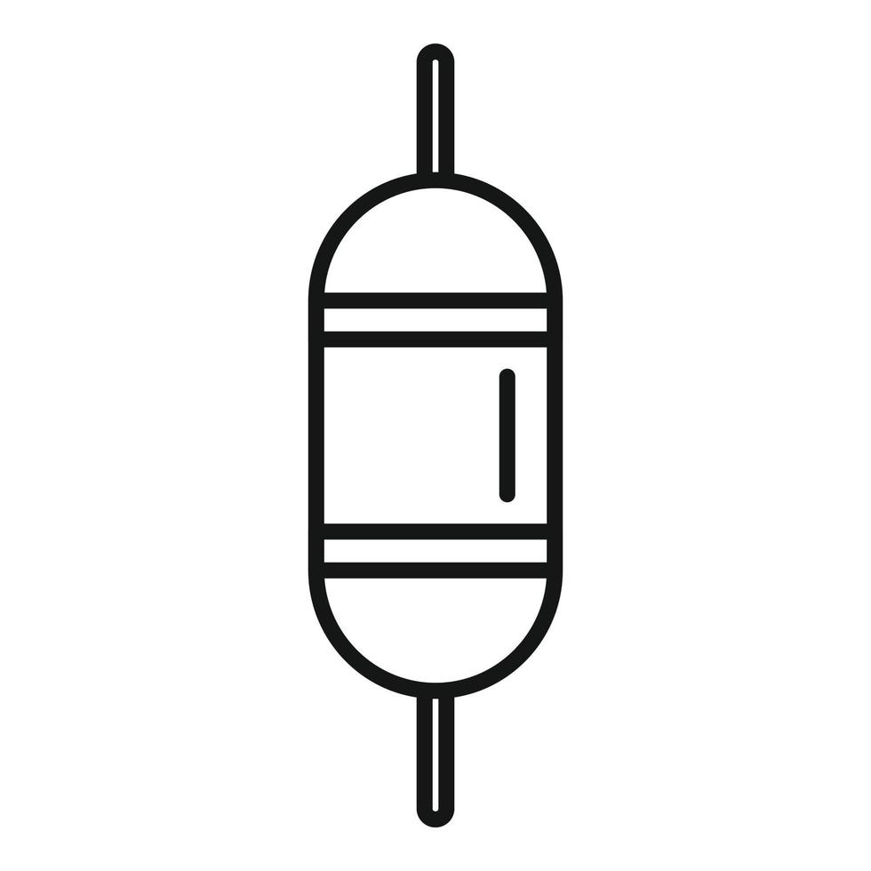 Board resistor icon outline vector. Electric circuit vector