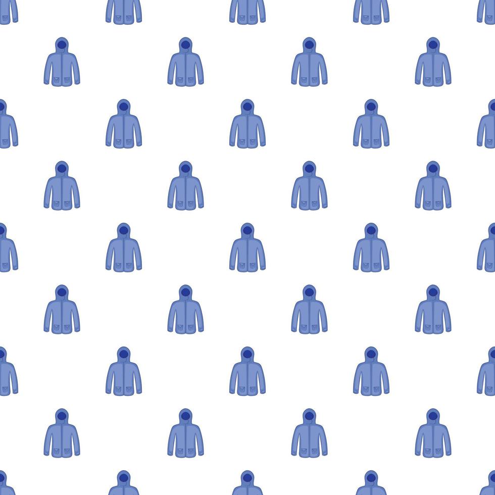 Jacket with hood pattern, cartoon style vector