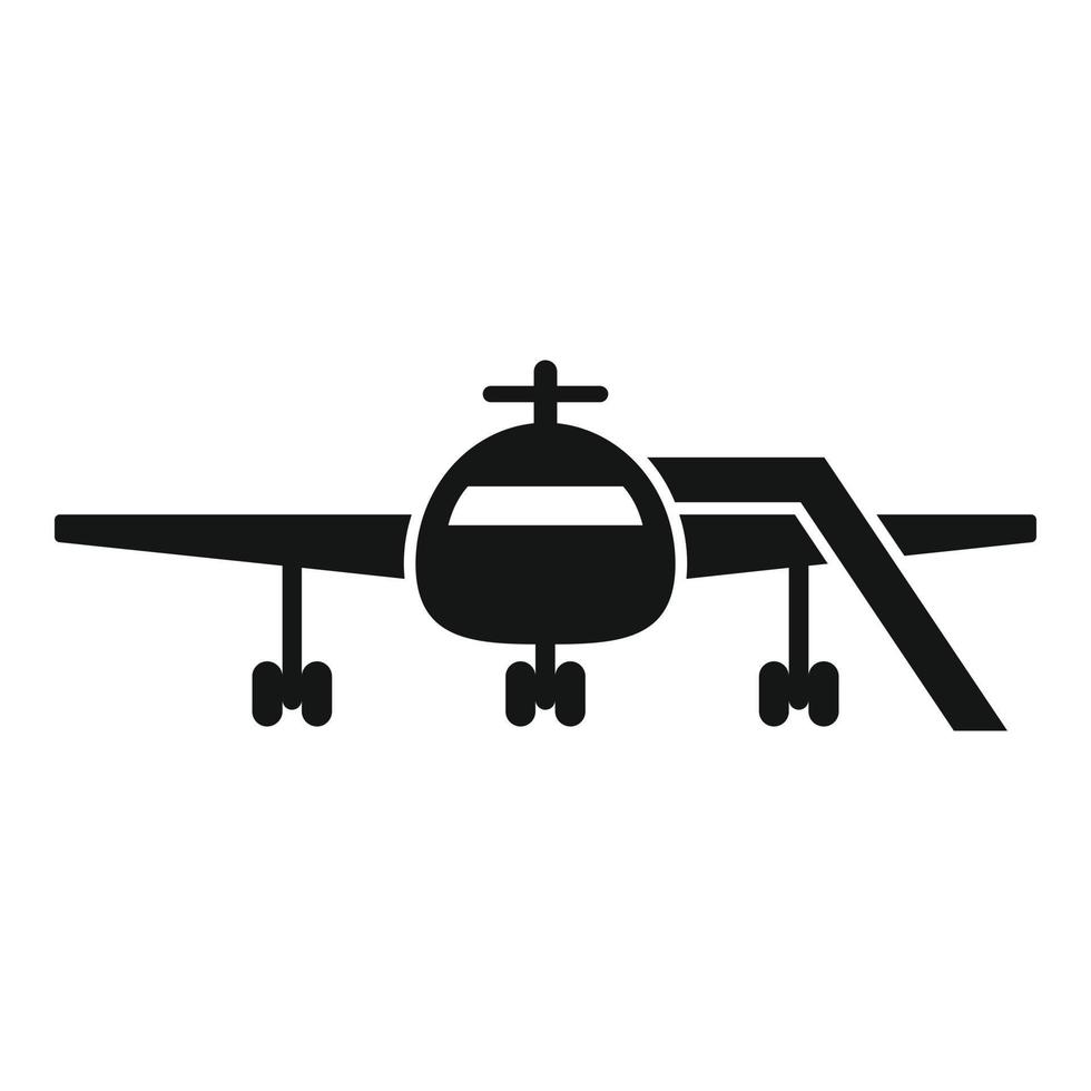 Airplane stairs icon simple vector. Airport support vector