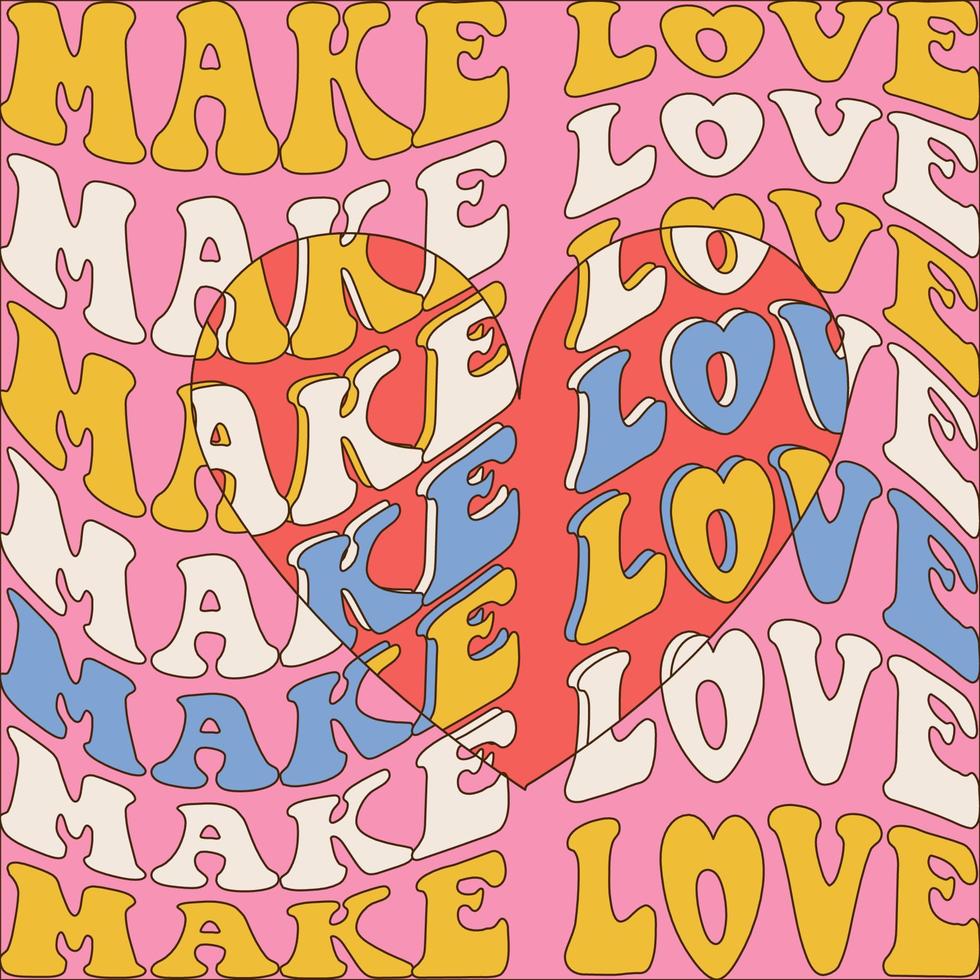 Poster chữ Retro Groovy Make Love với hình trái tim đỏ: Với thông điệp tình yêu và sự lãng mạn, bức poster chữ Retro Groovy Make Love mang lại cho bạn một không gian sống đầy màu sắc và đầy cảm xúc. Hãy trang trí căn phòng của bạn với bức ảnh này để tạo nên một không gian riêng biệt độc đáo.