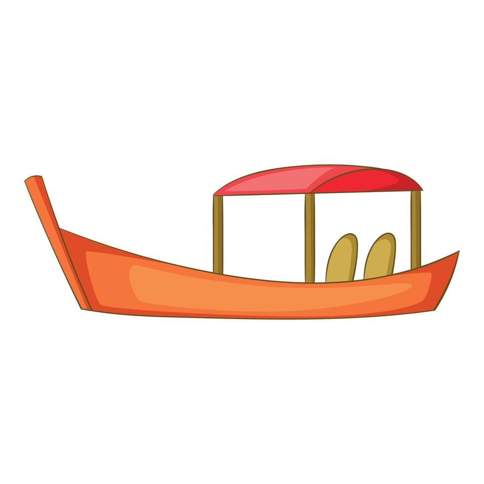 icono de barco tailandés, estilo de dibujos animados vector