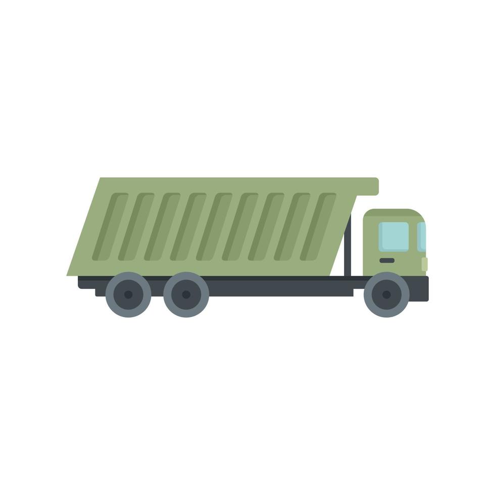 Tipper hopper icon flat isolated vector