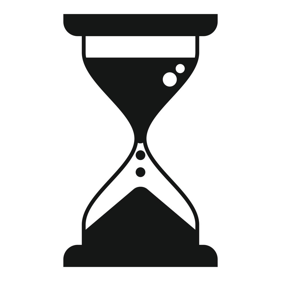 icono de reloj de arena vector simple. tiempo de trabajo