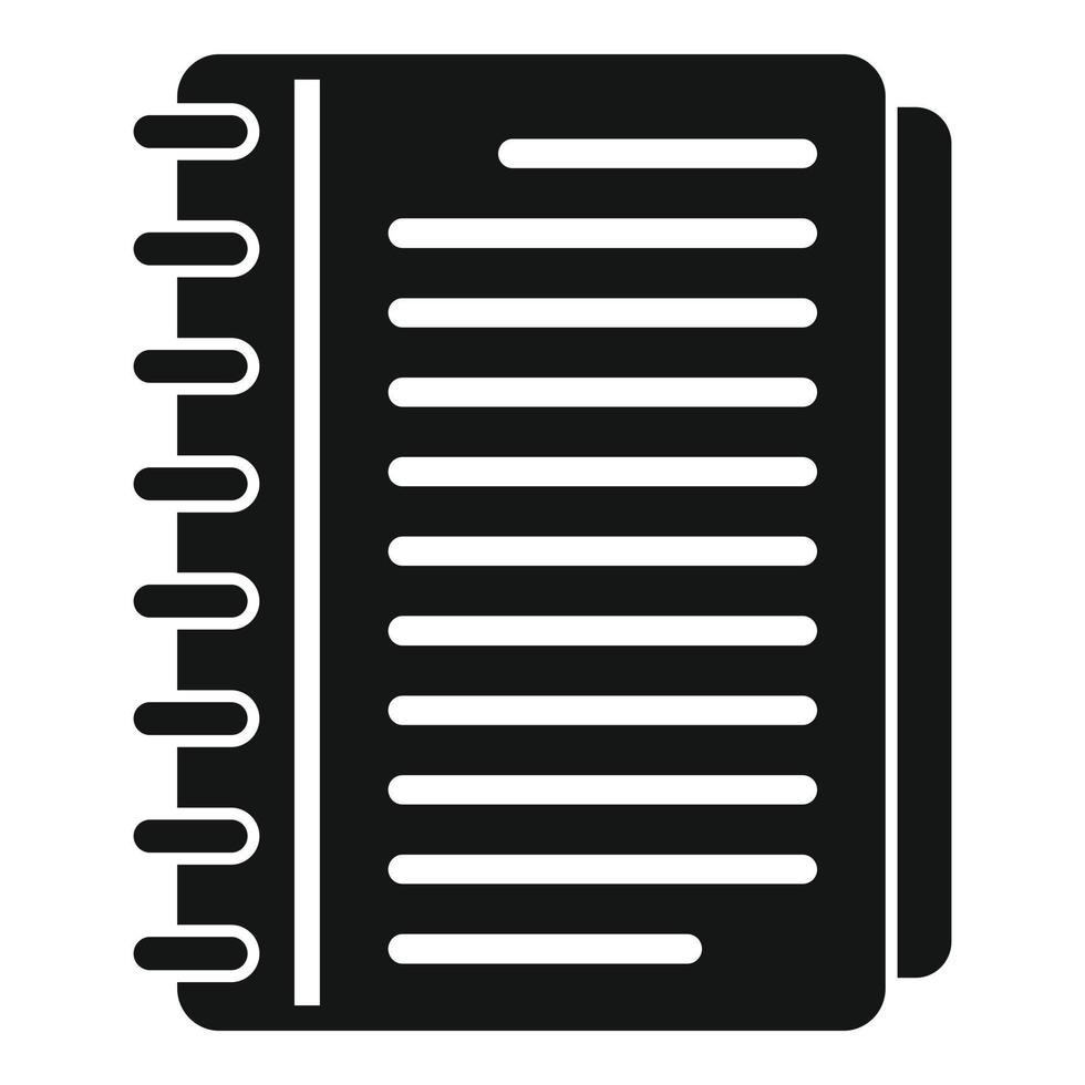 Notebook routine scenario icon simple vector. Activity film vector