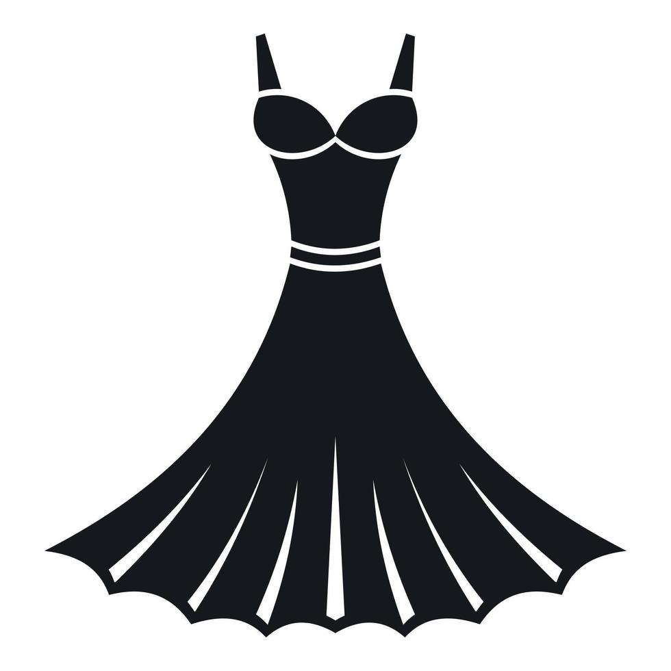 Dress icon, simple style vector