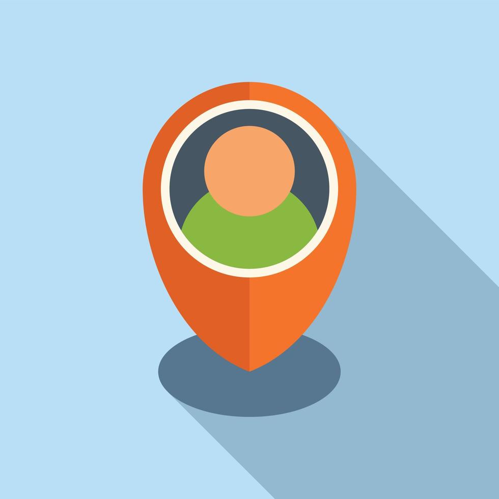Job hire location icon flat vector. Online search vector