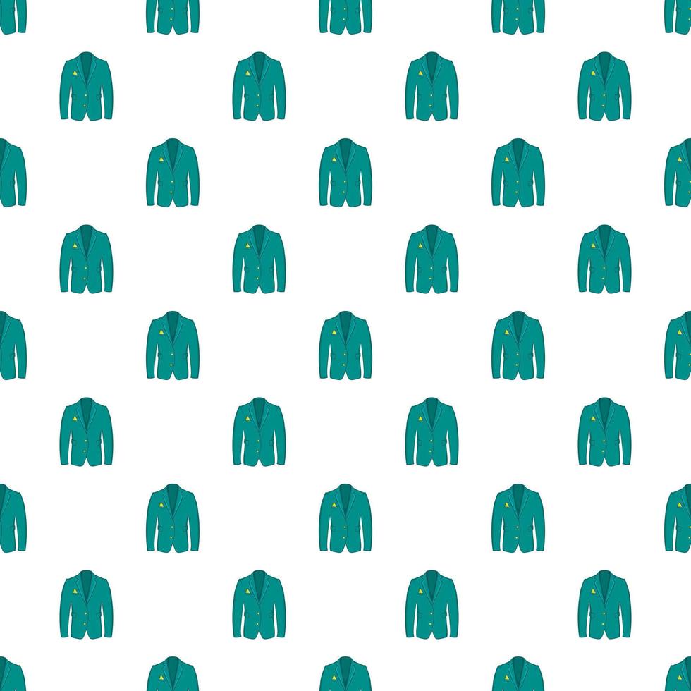 Men green jacket pattern, cartoon style vector