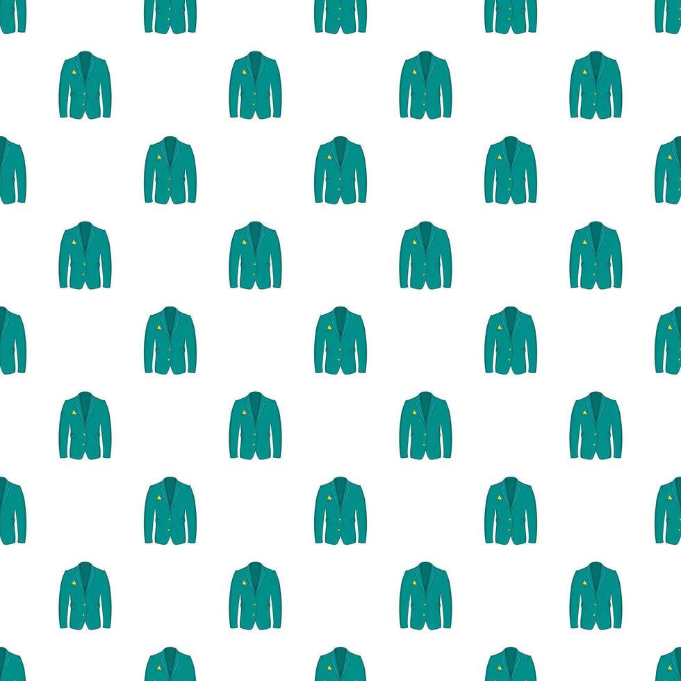 Men green jacket pattern, cartoon style vector