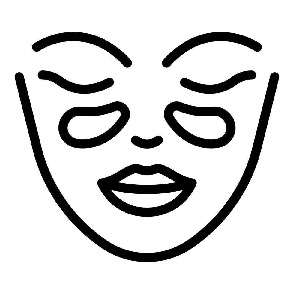 Face mask icon outline vector. Eye patch vector
