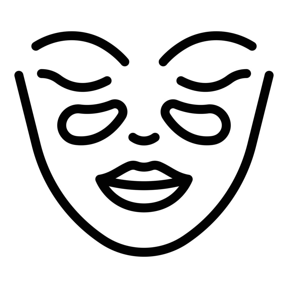 Face mask icon outline vector. Eye patch vector