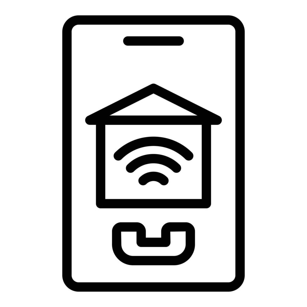 vector de contorno de icono de inicio de smartphone. trabajo de video