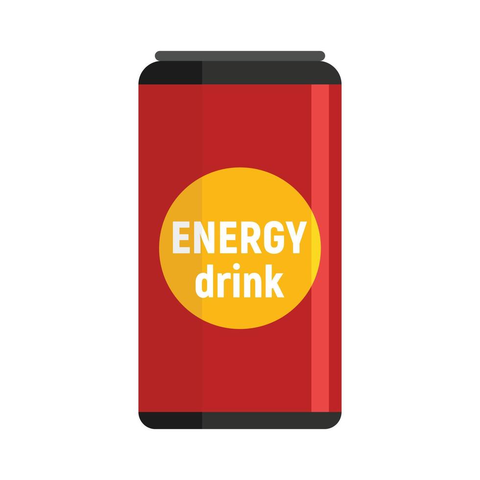 Energy drink product icon flat isolated vector