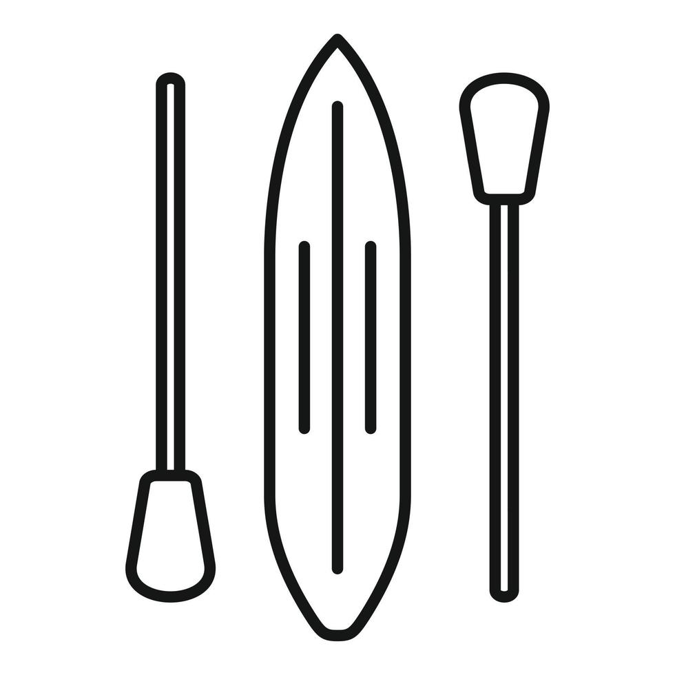 Beach sup surf icon outline vector. Board stand vector