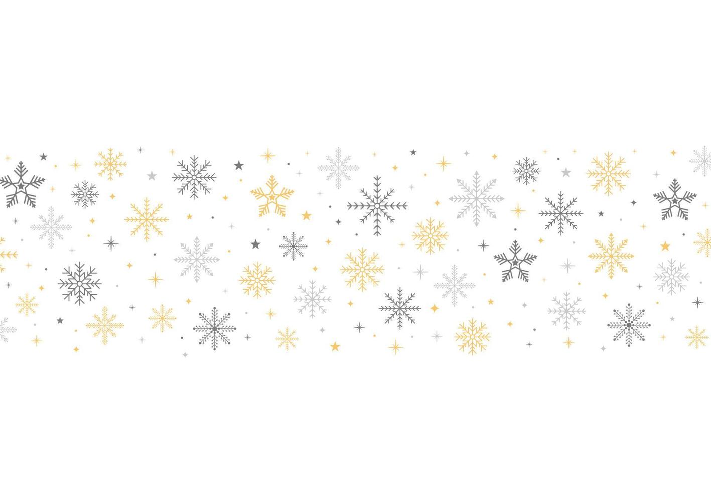 Christmas background. Decorative winter background with snowflakes, snow, stars design elements. Vector illustration