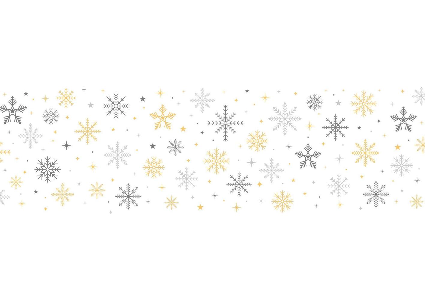 fondo de navidad. fondo decorativo de invierno con copos de nieve, nieve, elementos de diseño de estrellas. ilustración vectorial vector