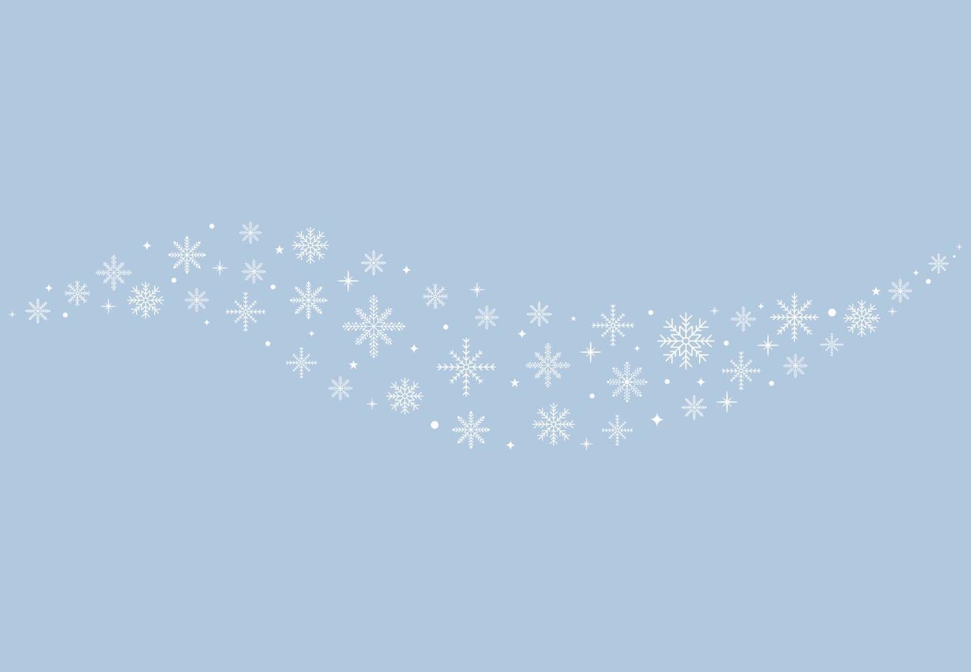 feliz navidad y próspero año nuevo fondo con árbol de navidad hecho de copos de nieve. ilustración vectorial vector