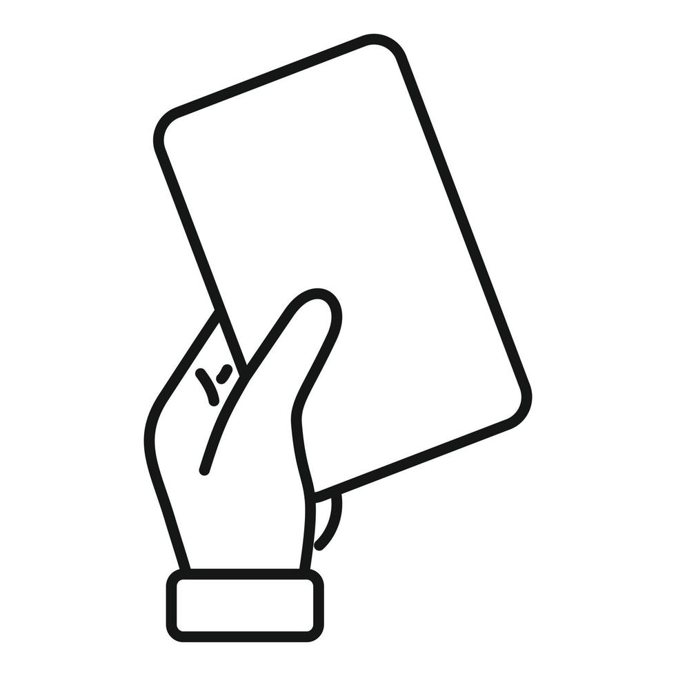 Referee card icon outline vector. Soccer penalty vector