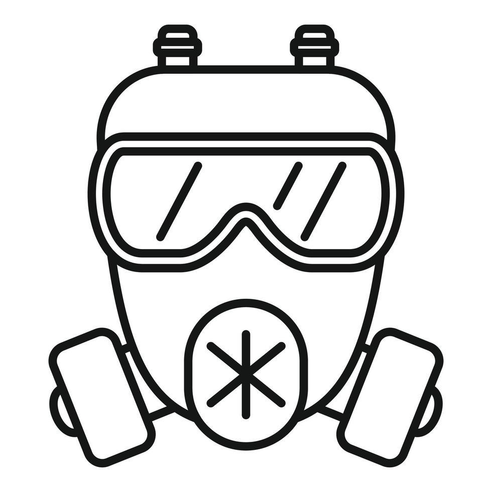 Air gas mask icon outline vector. Chemical respirator vector