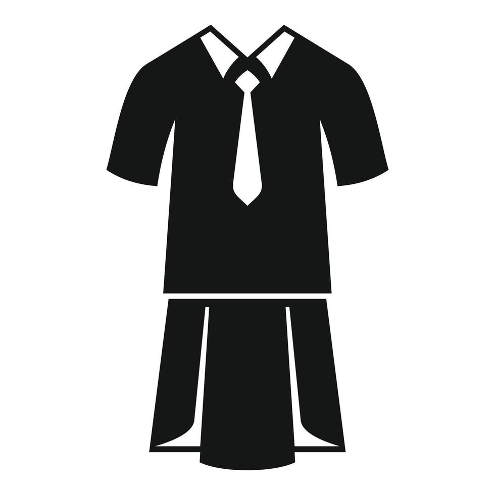 vector simple de icono de uniforme femenino. vestido de traje