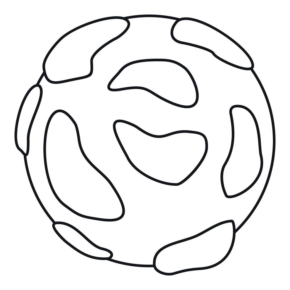 Beautiful planet icon, outline style vector