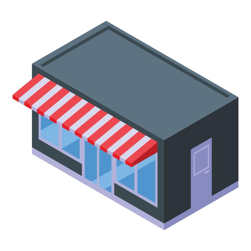 Technology store icon isometric vector. Retail shop vector