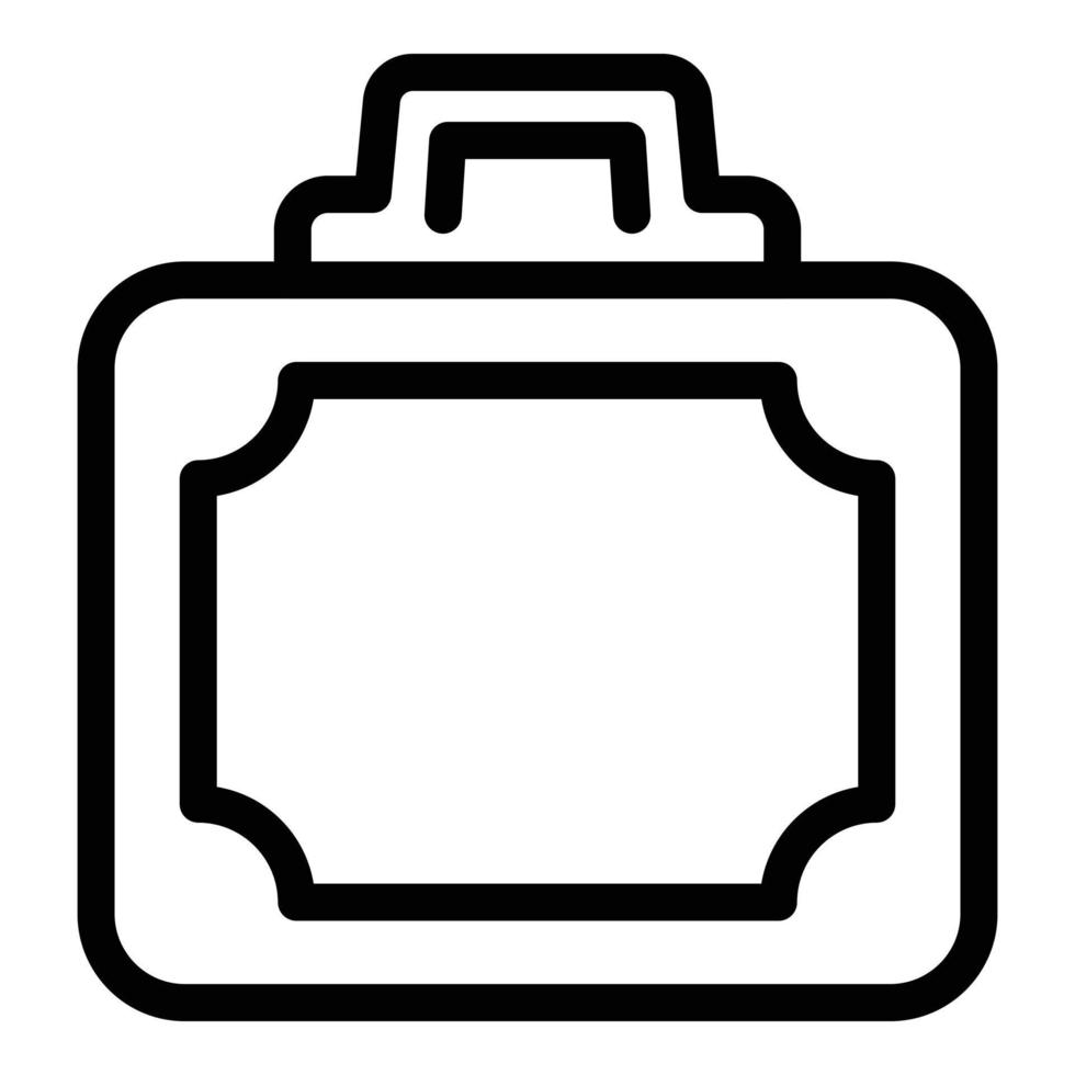 Instrument case icon outline vector. Toolbox kit vector