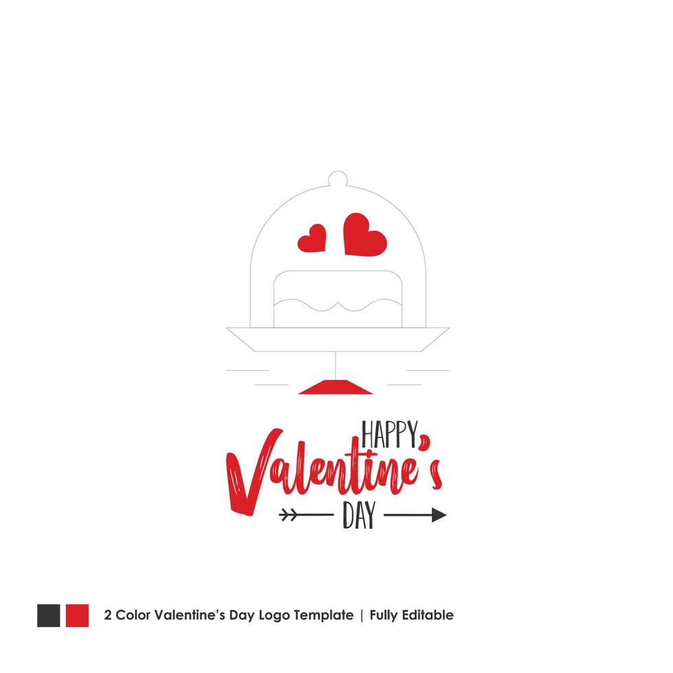 Happy Valentines Day Card Vector Lettering Background