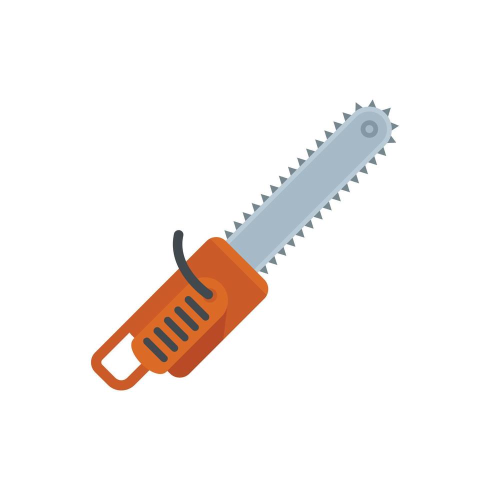 Carpentry chainsaw icon flat isolated vector