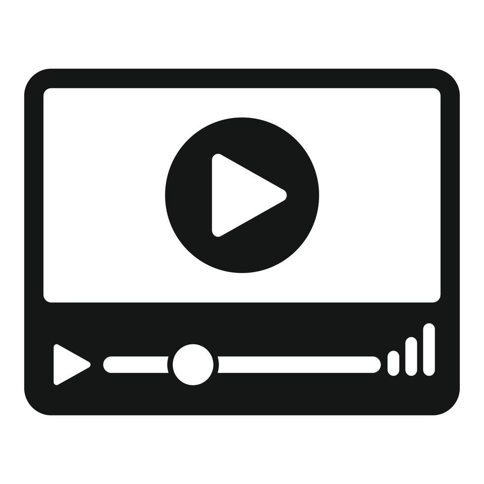 Modern playlist icon simple vector. Radio play vector