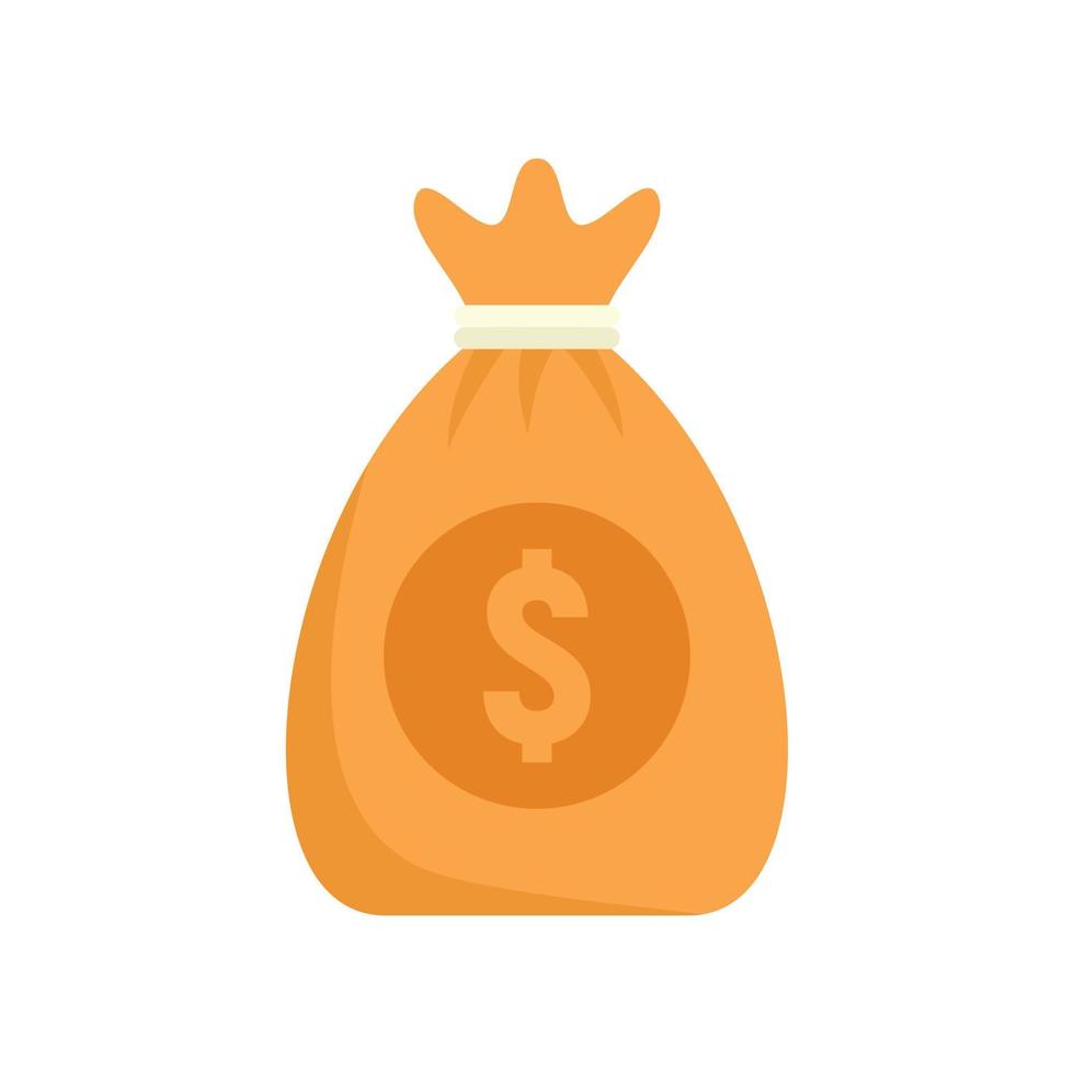 icono de bolsa de dinero de crowdfunding vector aislado plano